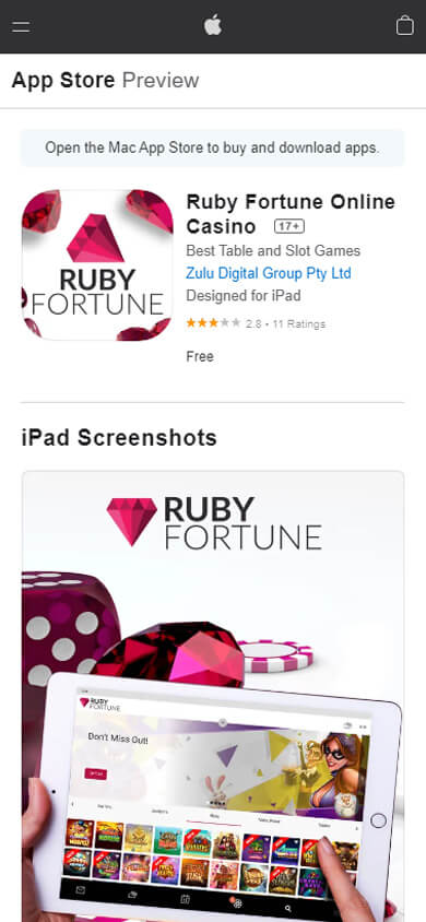 Ruby Fortune Casino App preview 1
