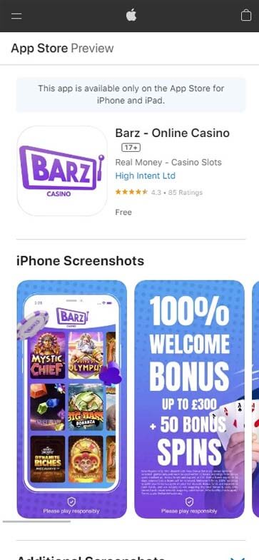 Barz Casino App preview 1