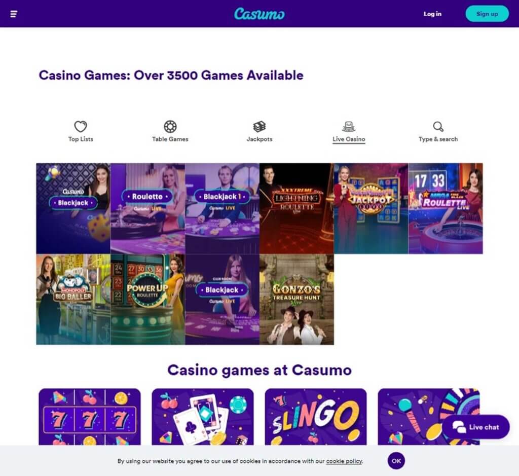 casumo-casino- dektop-preview- live-casino