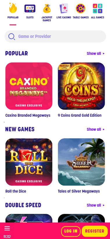 Caxino Casino mobile preview 1