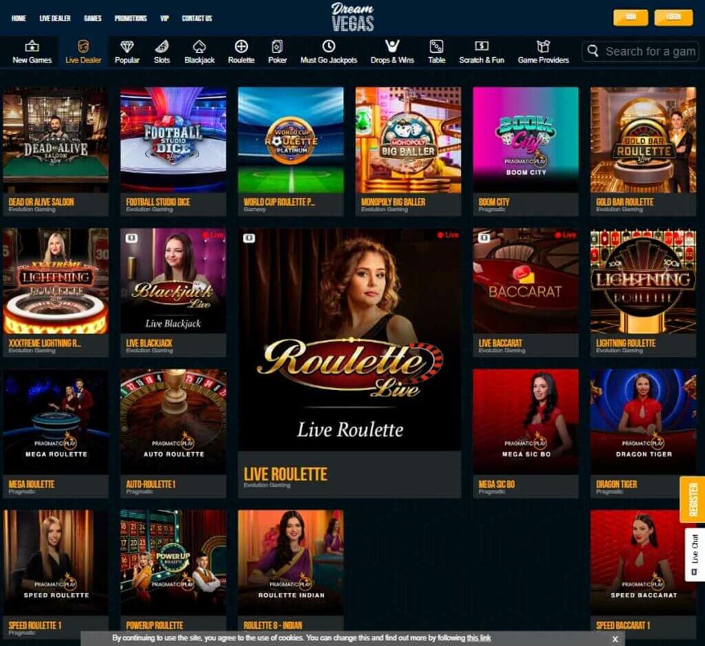 Dream Vegas Casino Desktop preview 2