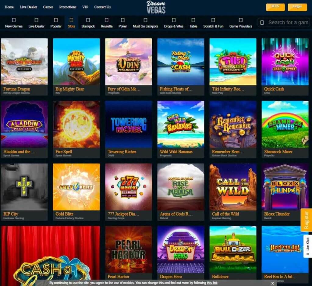Dream Vegas Casino Desktop preview 1