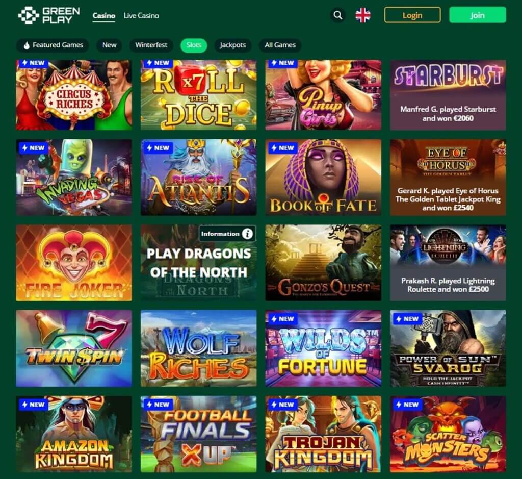 GreenPlay Casino Desktop preview 1