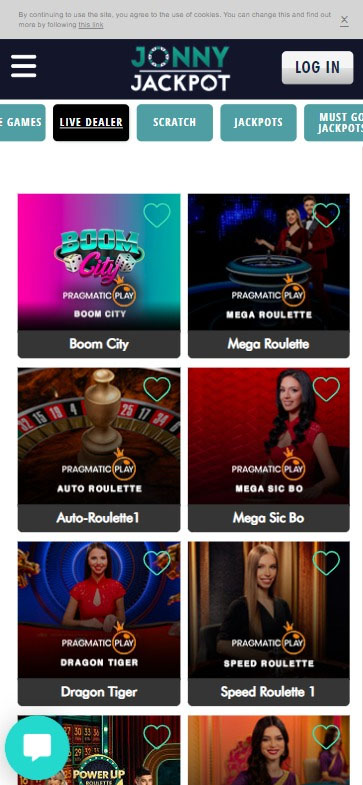 Jonny Jackpot Casino mobile preview 2