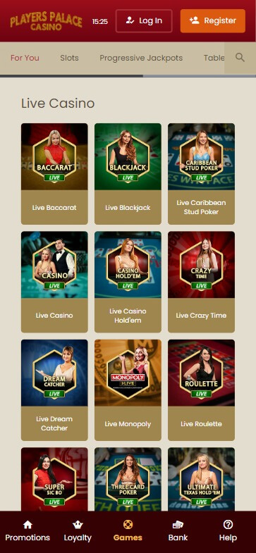 Players Palace Casino mobile preview 1