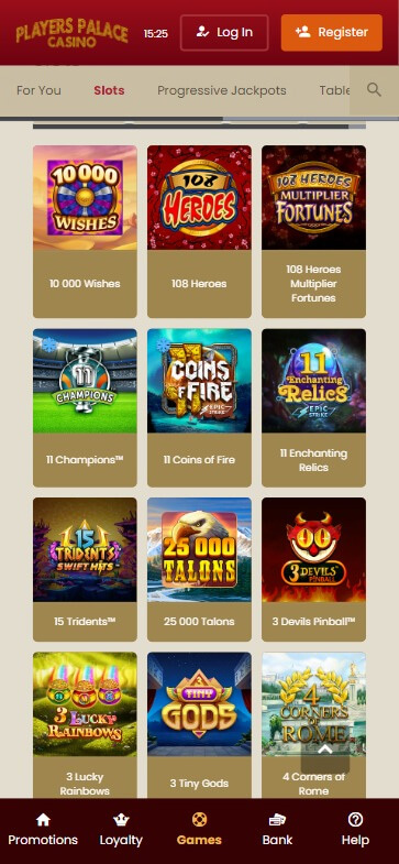 Players Palace Casino mobile preview 2