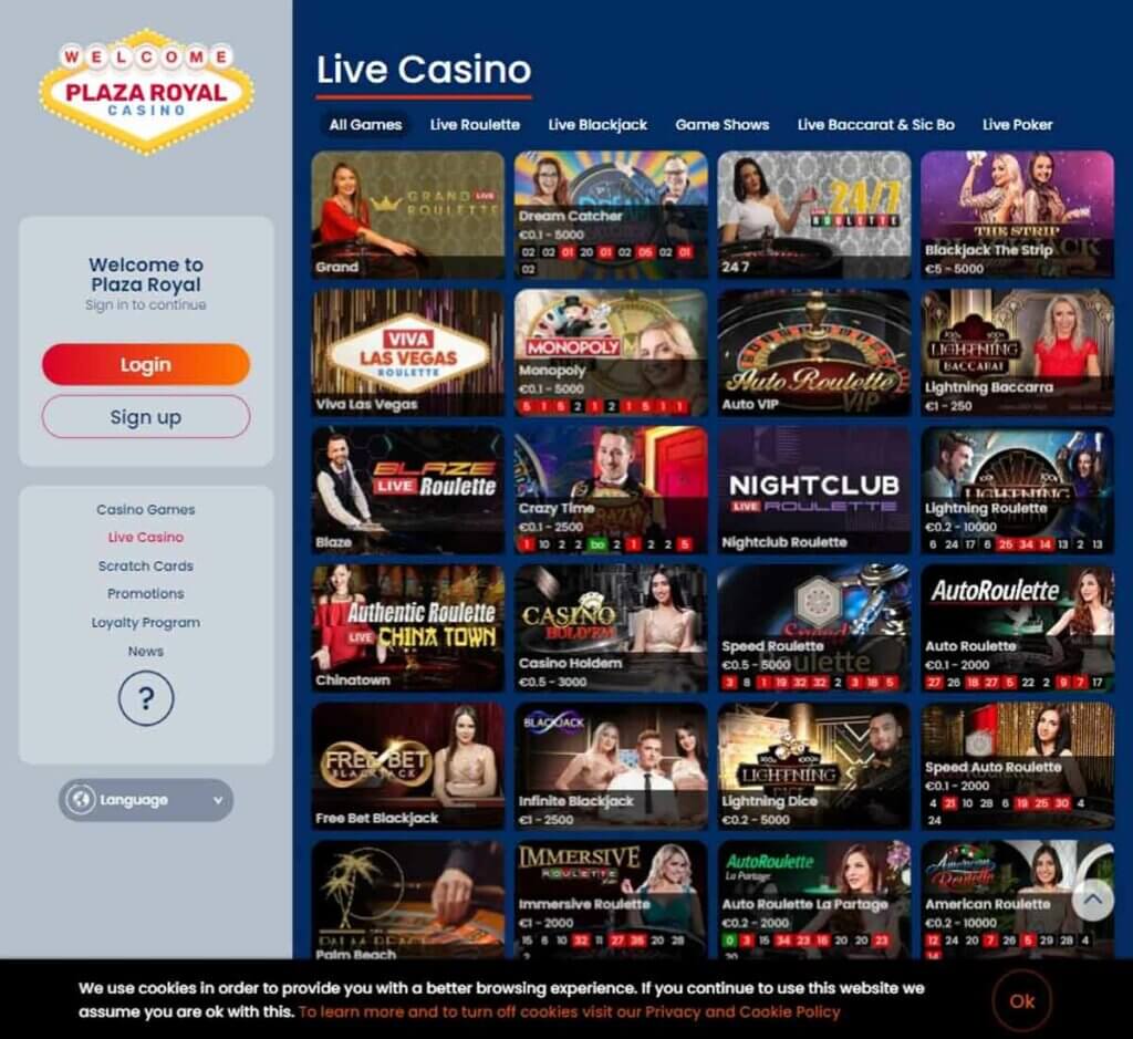 plazaroyal-casino- dektop-preview- live-casino