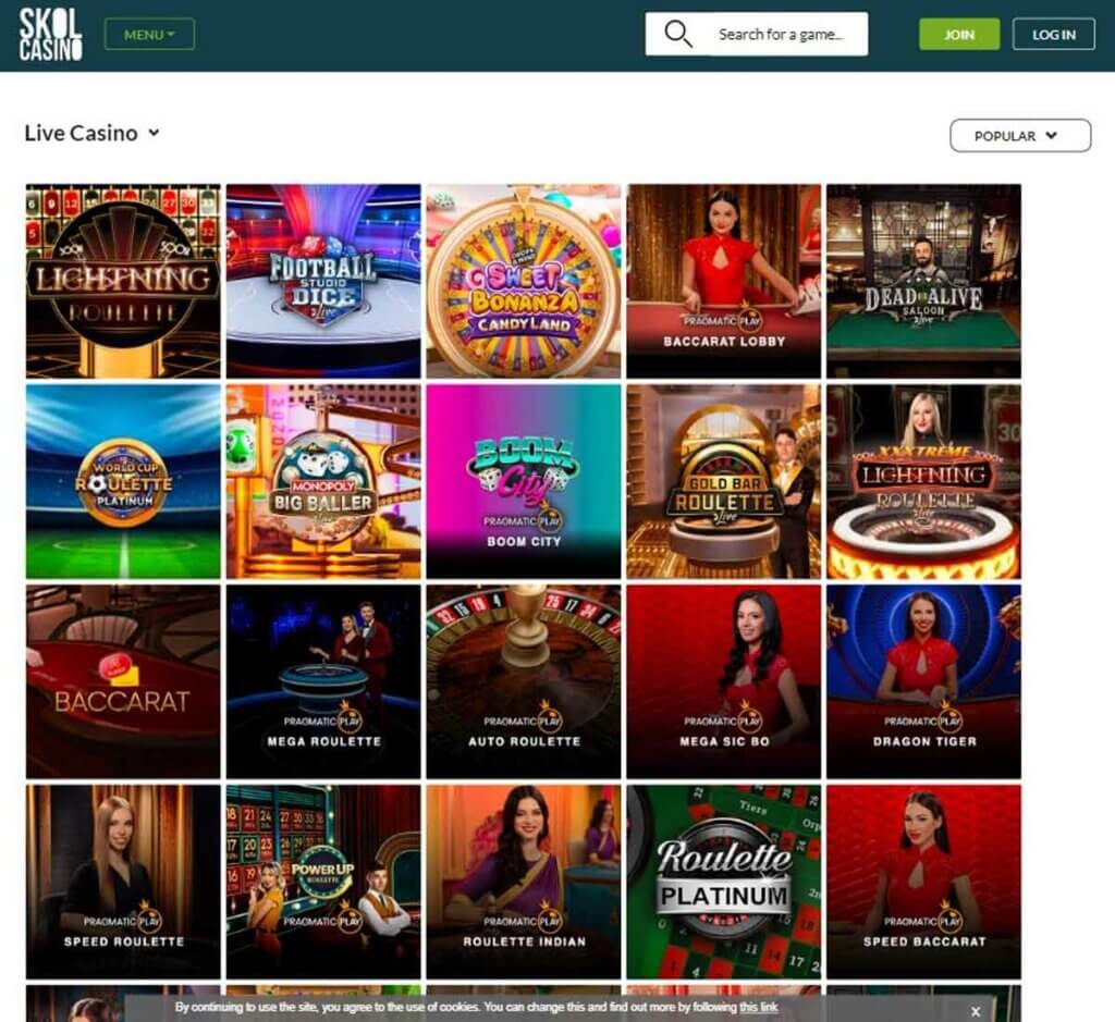 Skol Casino Desktop preview 2