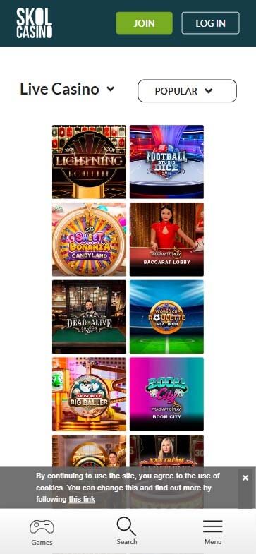 Skol Casino mobile preview 2