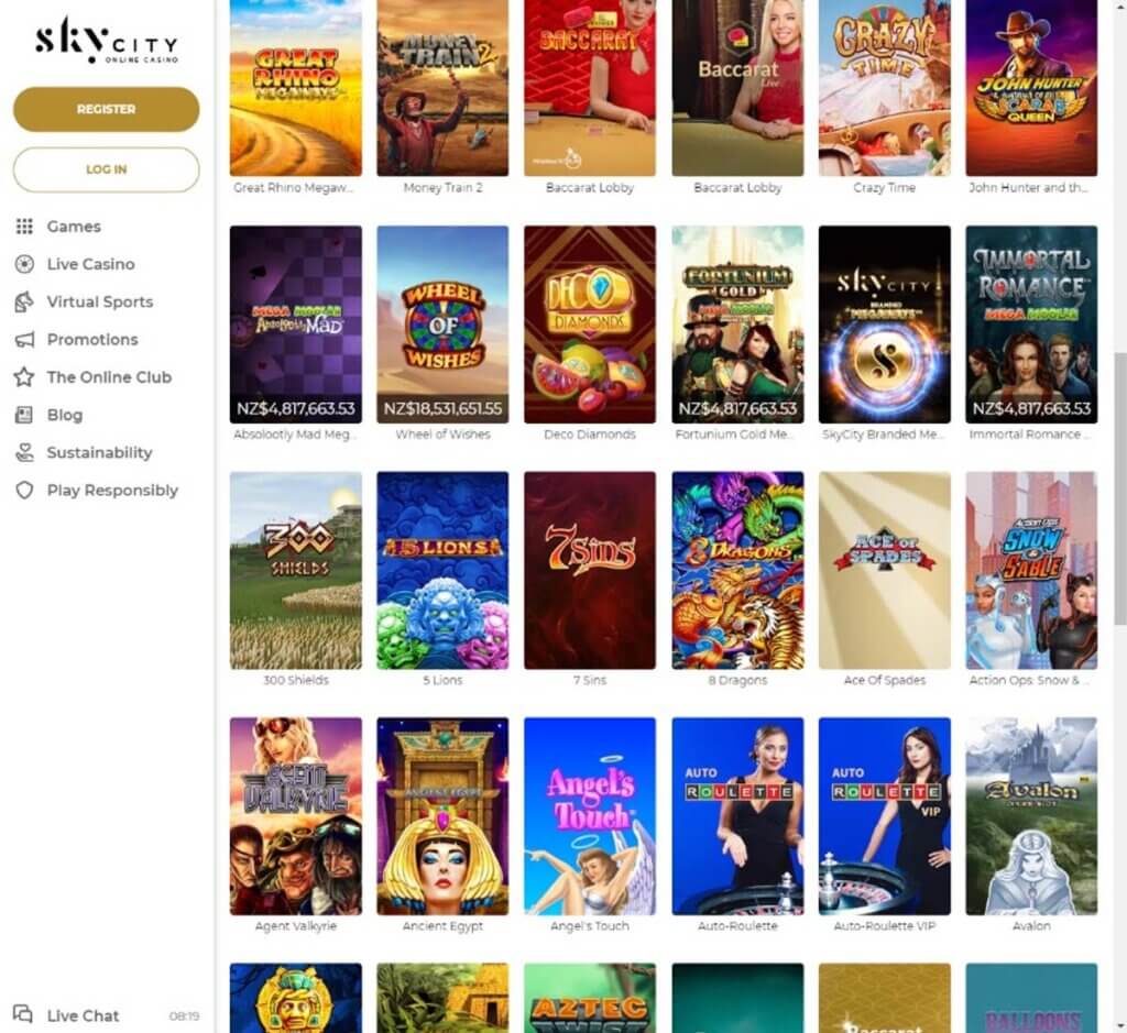 SkyCity Online Casino Desktop preview 2