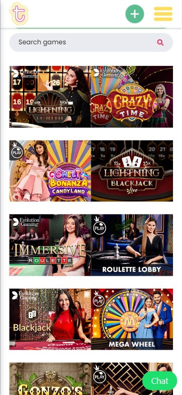 Touch Casino mobile preview 2