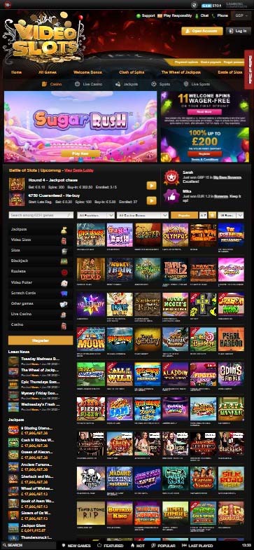 Videoslots Casino mobile preview 2