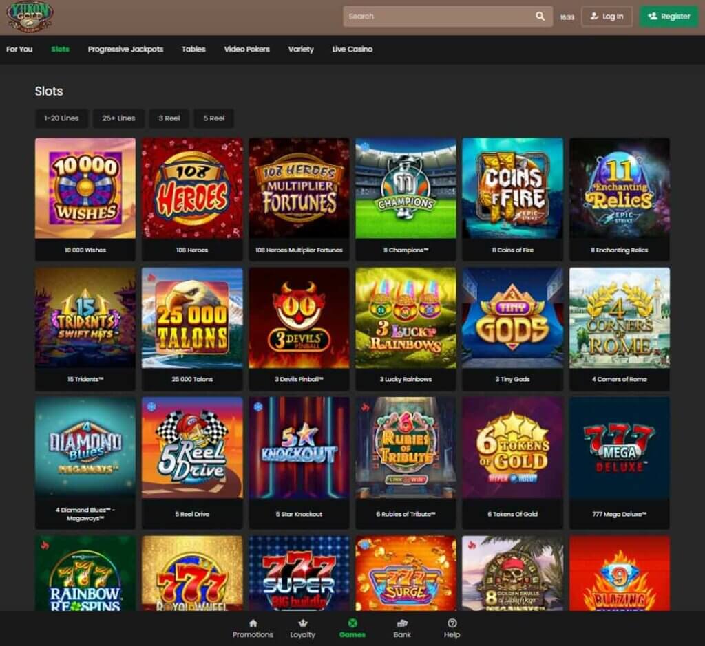 Yukon Gold Casino Desktop preview 1