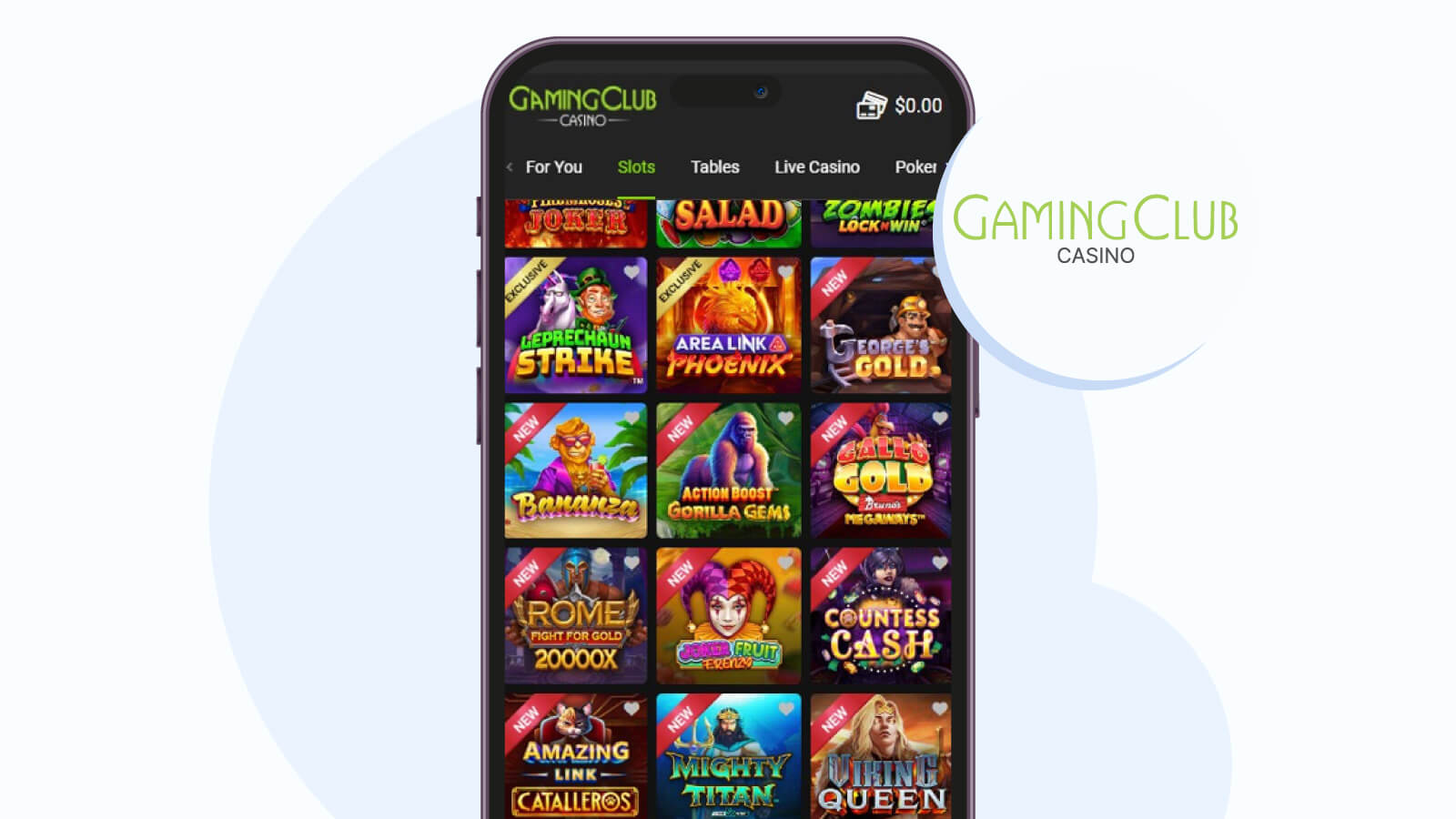 Gaming-Club-$1-deposit-online-casino-best-for-Apple