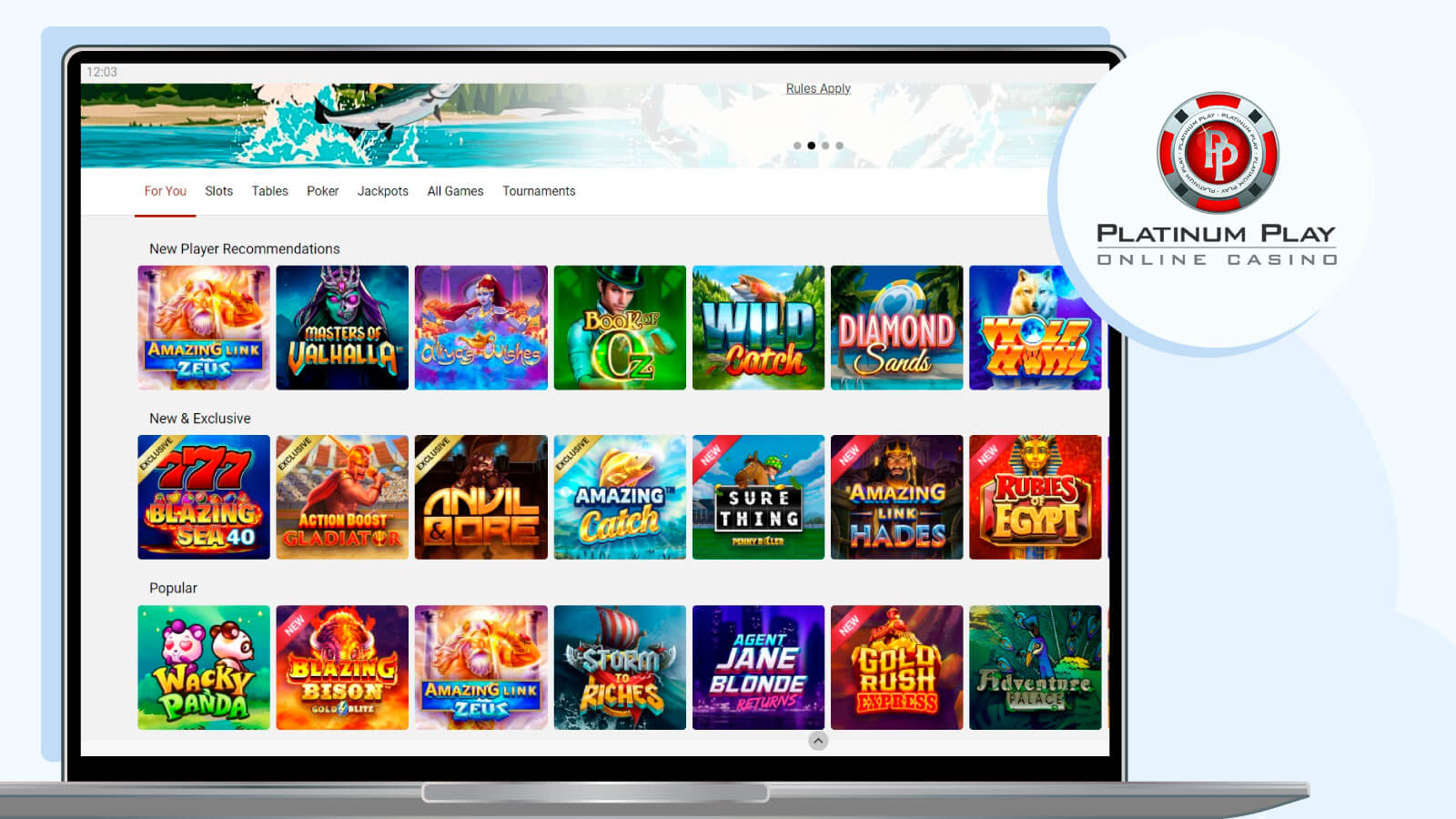 Platinum-Play-Casino-preview-game-lobby