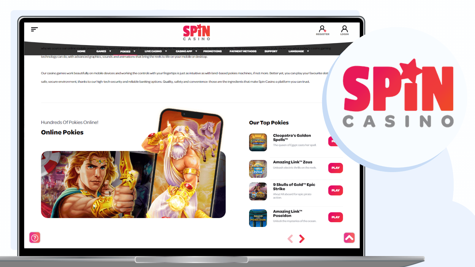 Spin Casino casino slot games slection