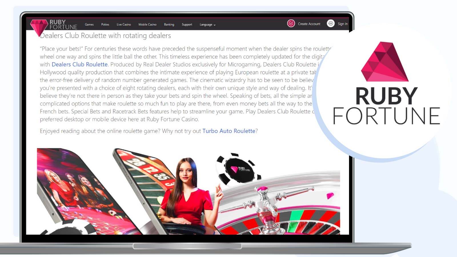 Ruby Fortune – Recommended Live Roulette Online Casino with Low Minimum Bet