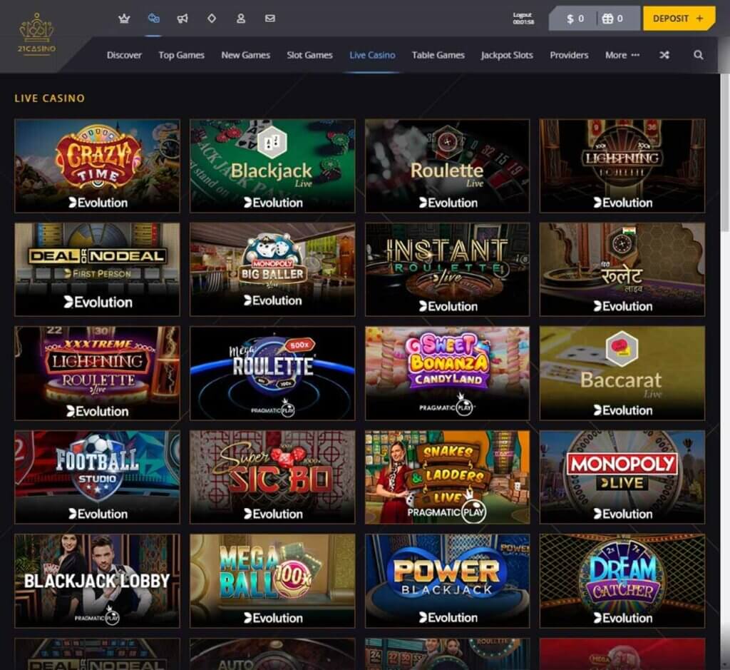 21 Casino Desktop preview 1