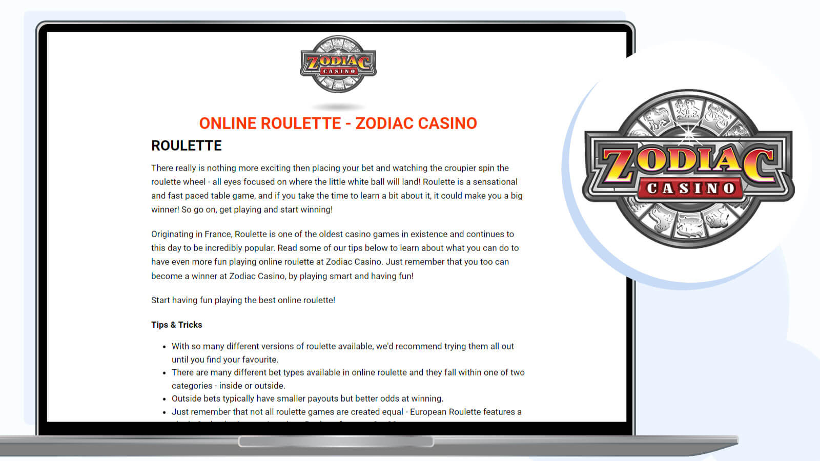 Zodiac Casino – Top Online Roulette Casino with Highest Roulette Max Bet