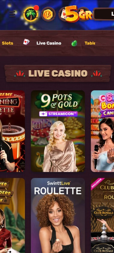 5Gringos Casino mobile preview 2