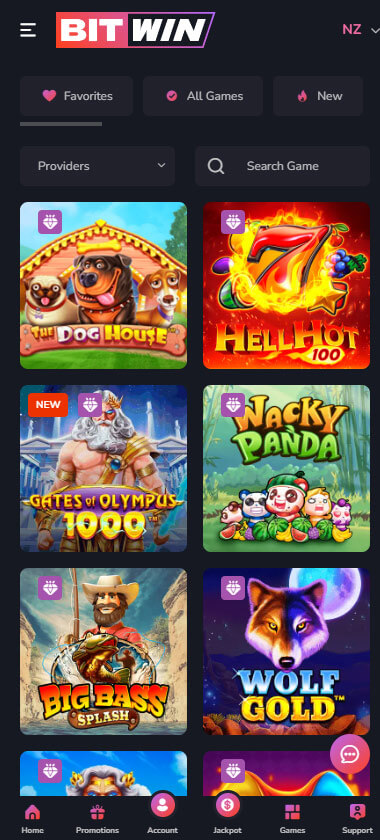 BitWin Casino mobile preview 2