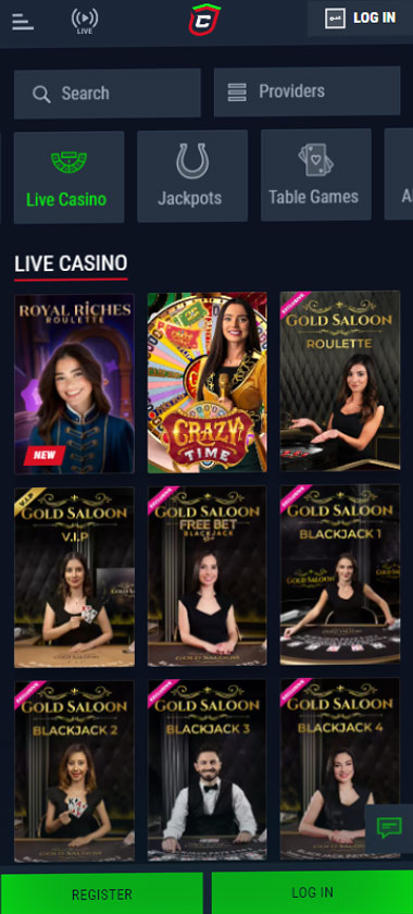 Casinado Casino live dealer games mobile review