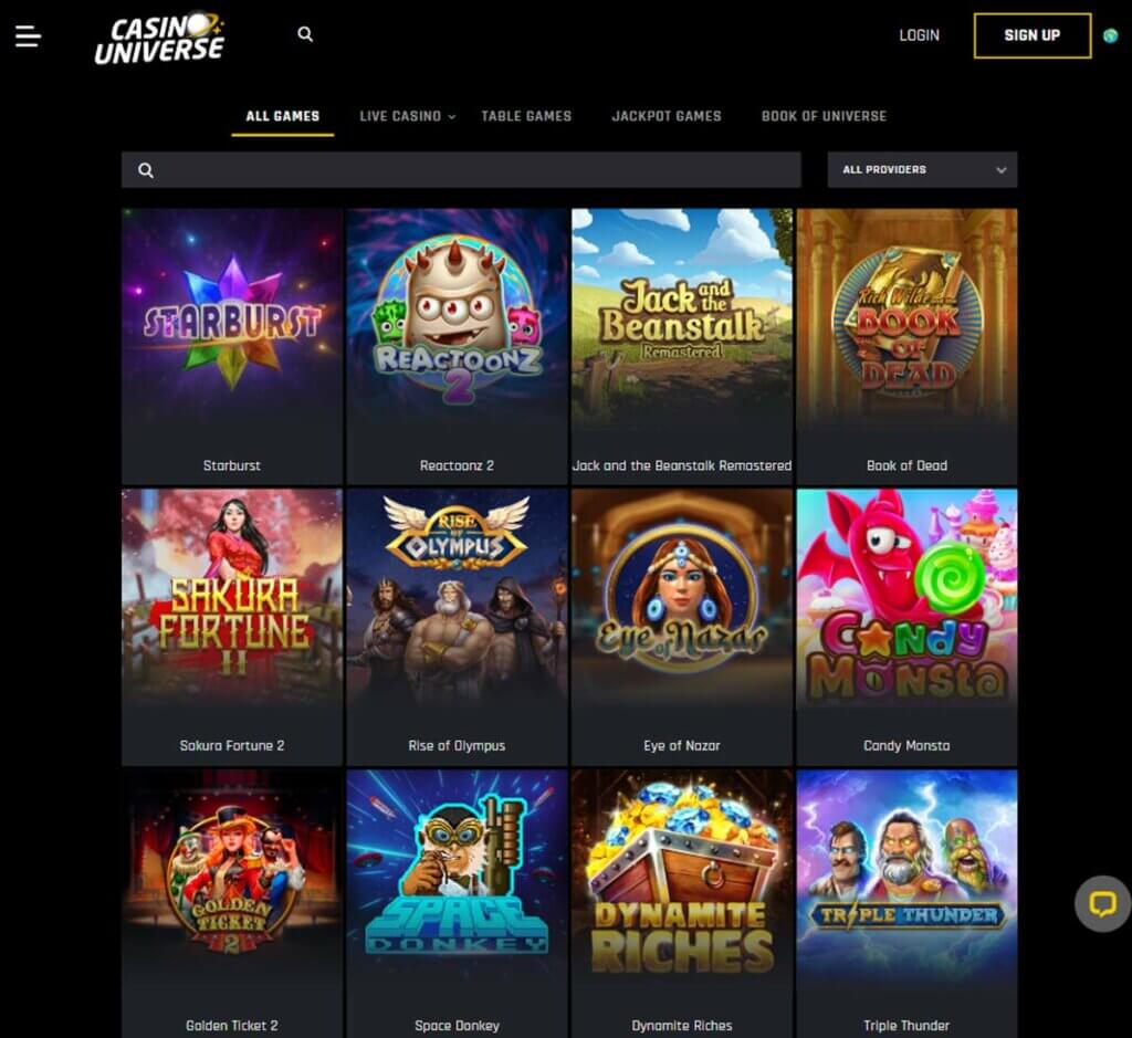 Casino Universe slots review