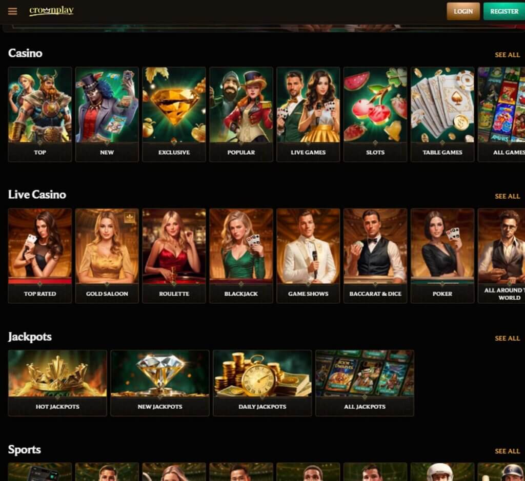 CrownPlay Casino home page review