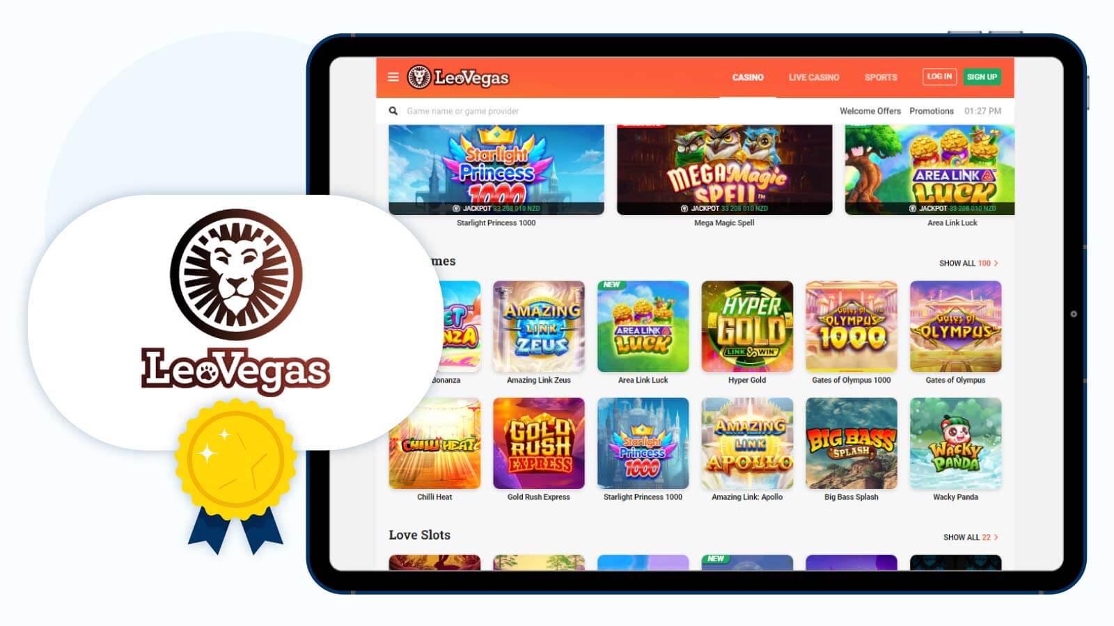 LeoVegas-Best-100%-Casino-Bonus