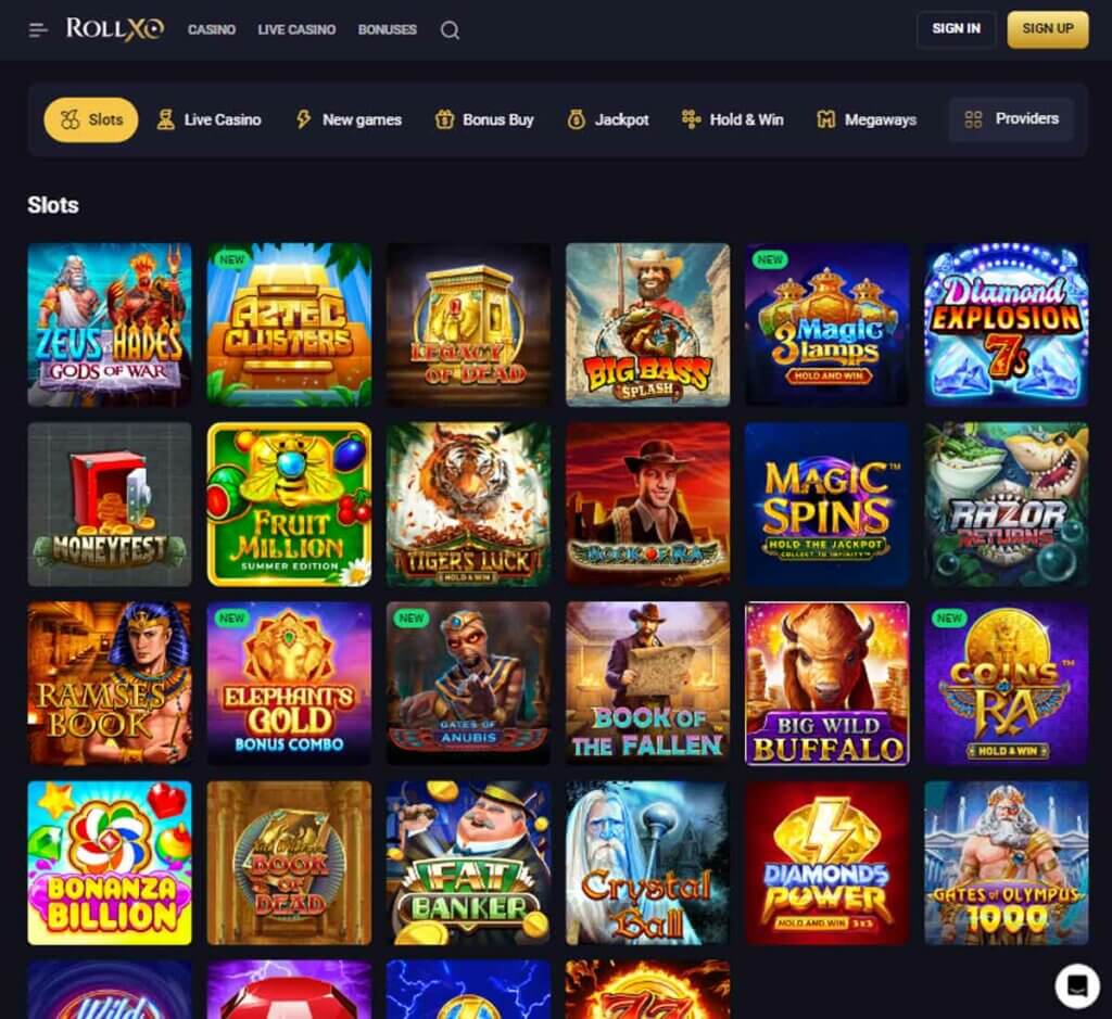 Rollxo Casino slots review