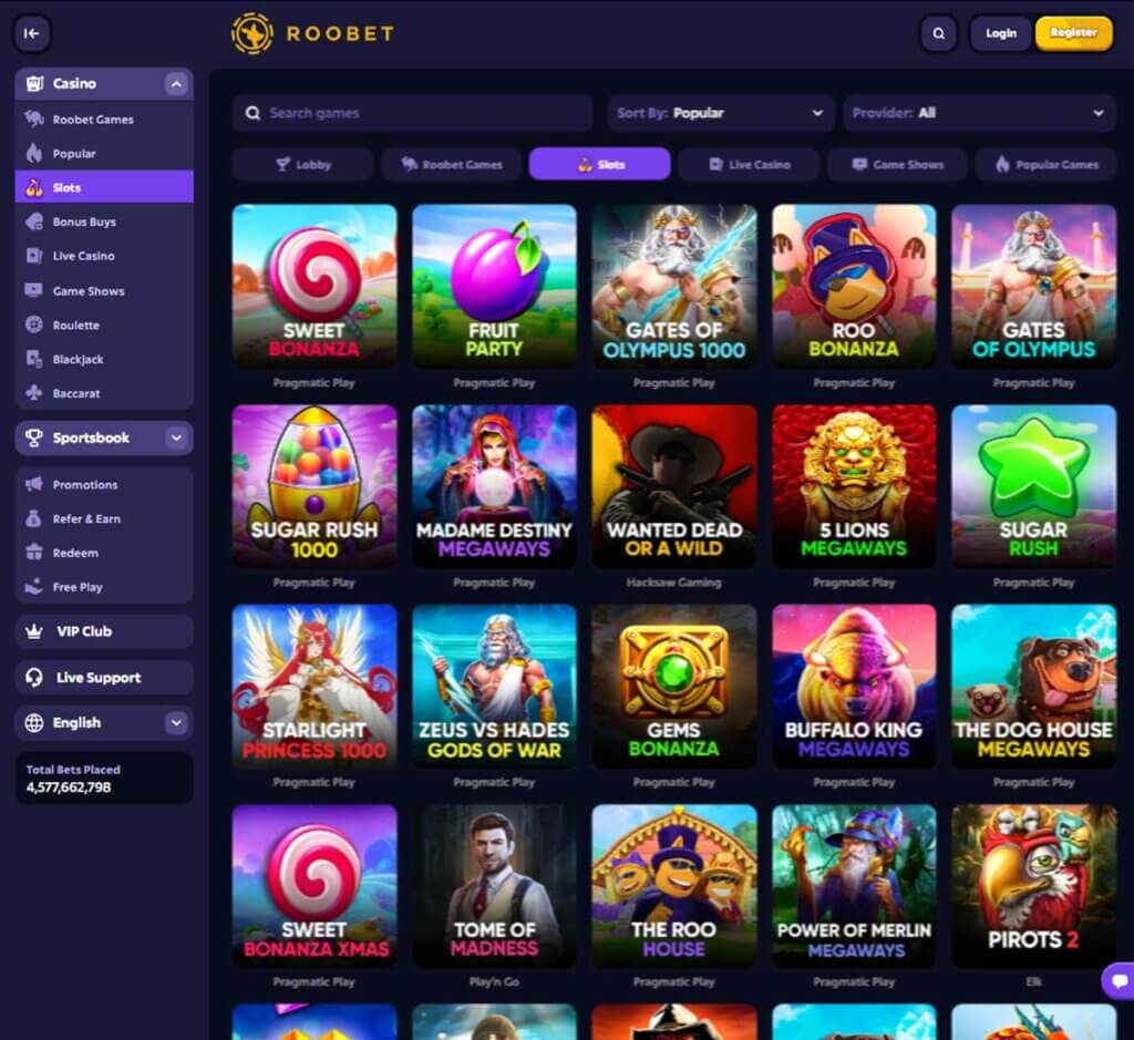 Roobet Casino slots review