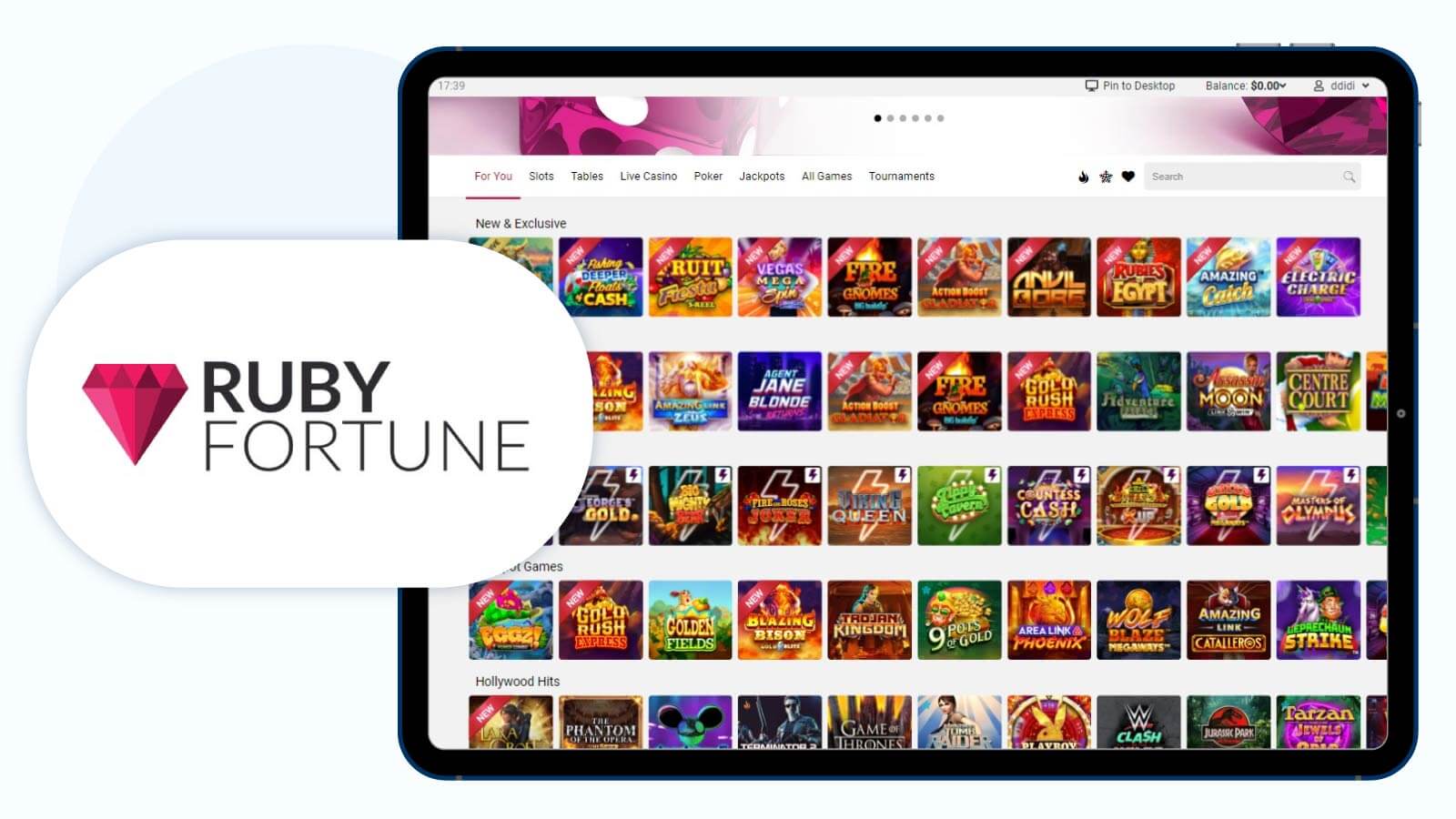 Ruby Fortune Casino Top Mega Moolah $1 Deposit Free Spins