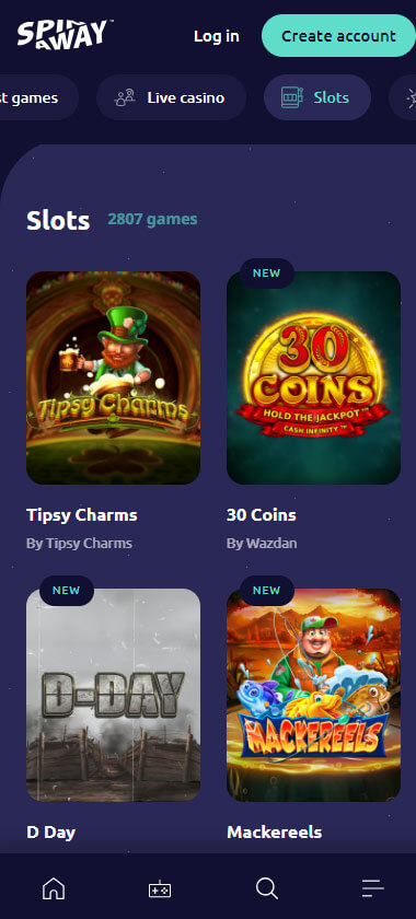 SpinAway Casino mobile preview 2