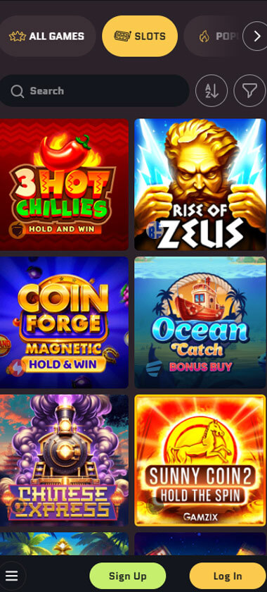 Wanted Win Casino mobile preview 2