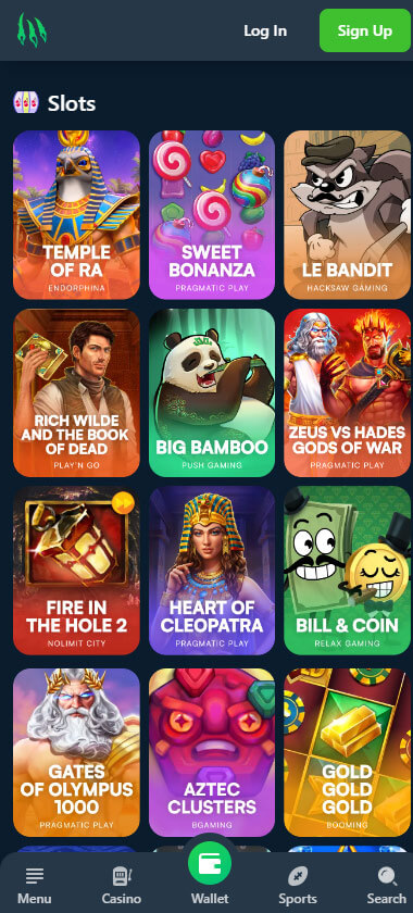 Wild.io Casino mobile preview 2
