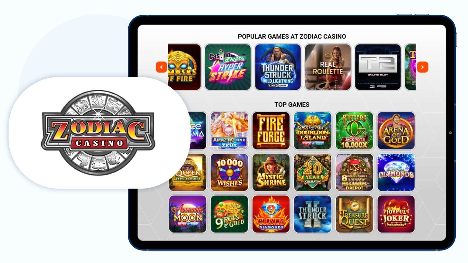 Zodiac-Casino-Top Mega Moolah $1 Deposit Free Spins