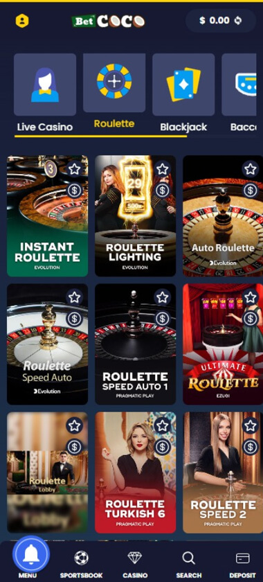 Betcoco Casino mobile preview 2