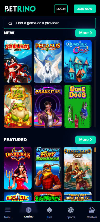 betrino-casino-collection-of-games-mobile-review