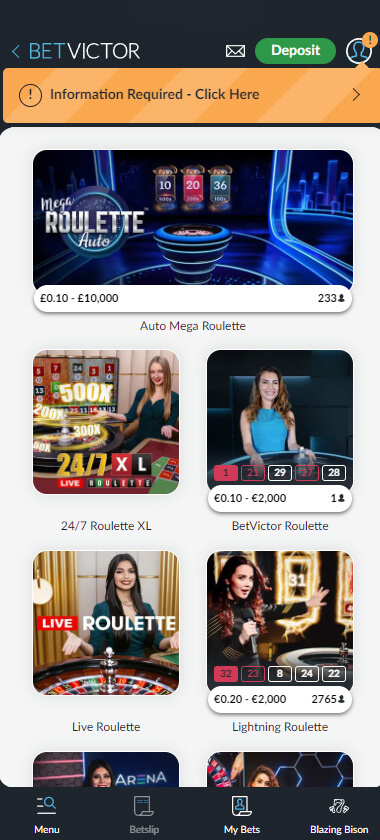 betvictor-casino-live-dealer-roulette-games-mobile-review