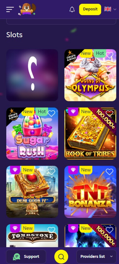 BingoBonga Casino mobile preview 1
