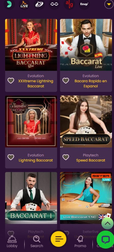 Bizzo Casino mobile preview 1