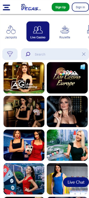 BluVegas Casino mobile preview 1