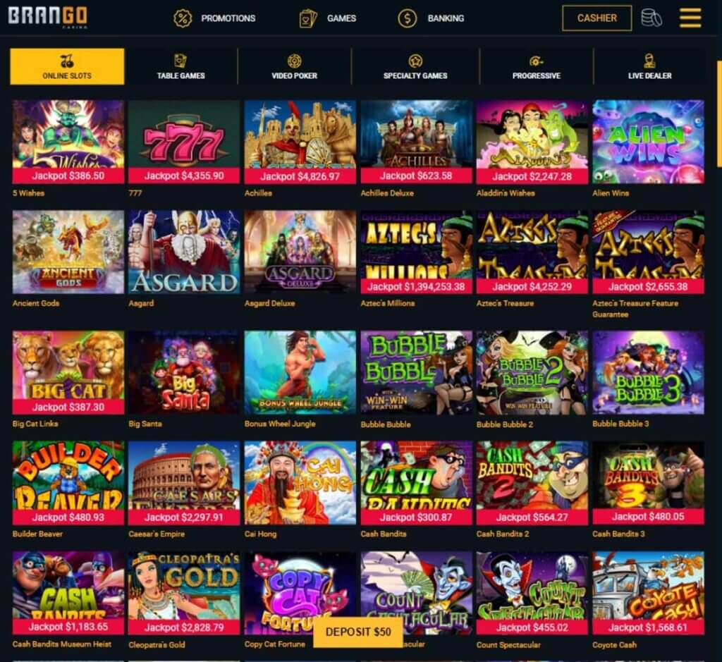 Brango Casino Desktop preview 2
