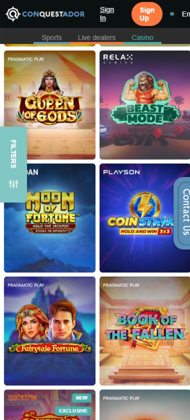 conquestador-casino-pokies-variety-mobile-review