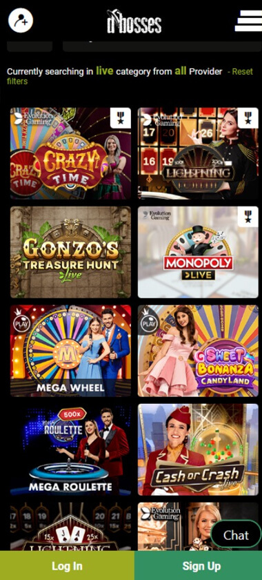 Dbosses Casino mobile preview 3