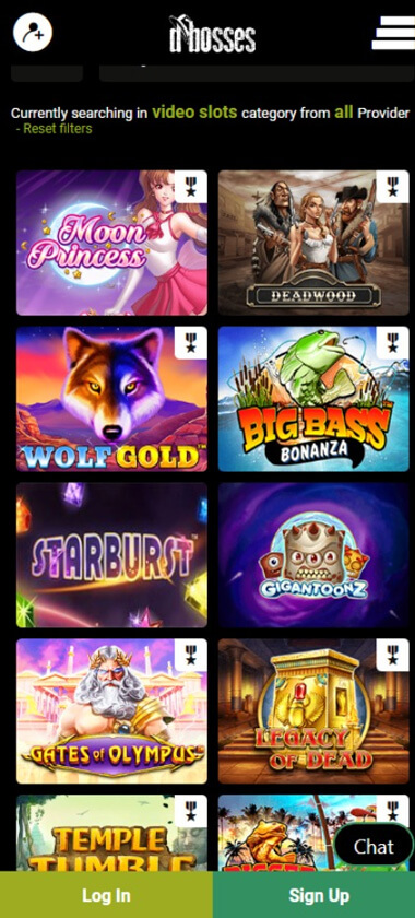 Dbosses Casino mobile preview 2