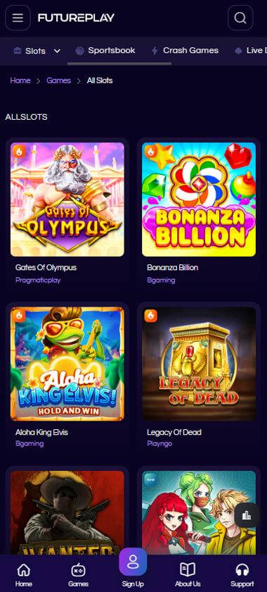 futureplay-casino-slots-variety-mobile-review