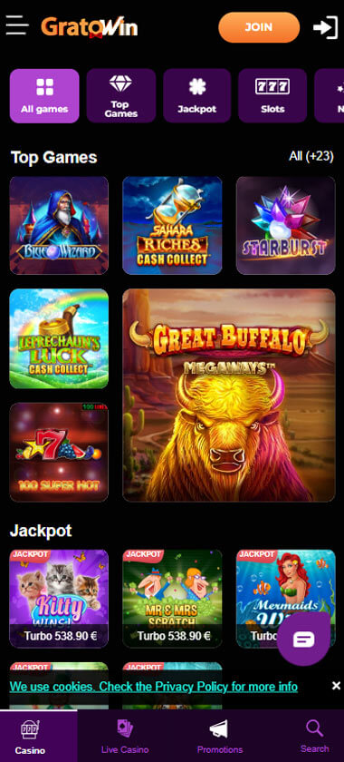 gatowins-casino-homepage-mobile-review