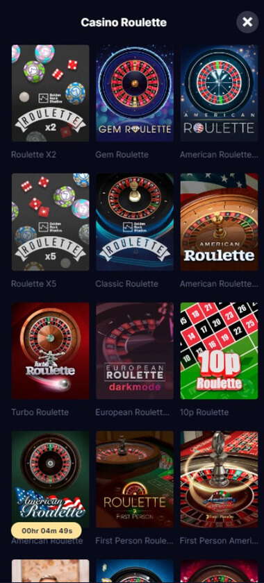 Highroller Casino mobile preview 2