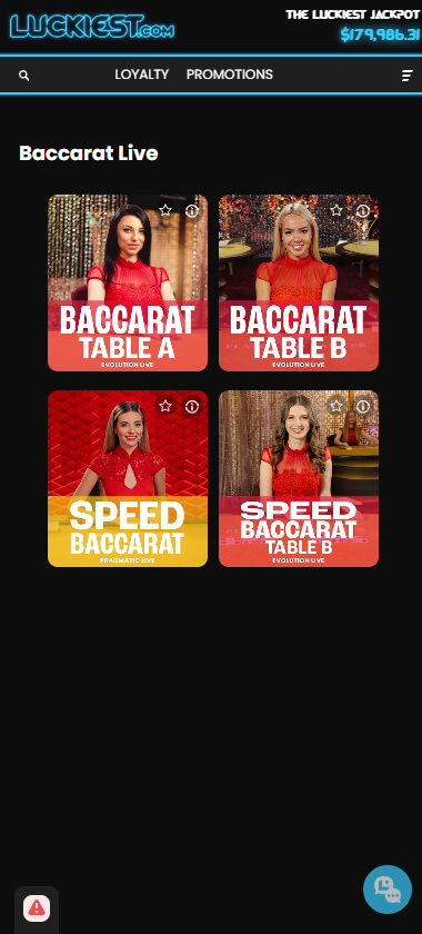 Luckiest Casino mobile preview 3